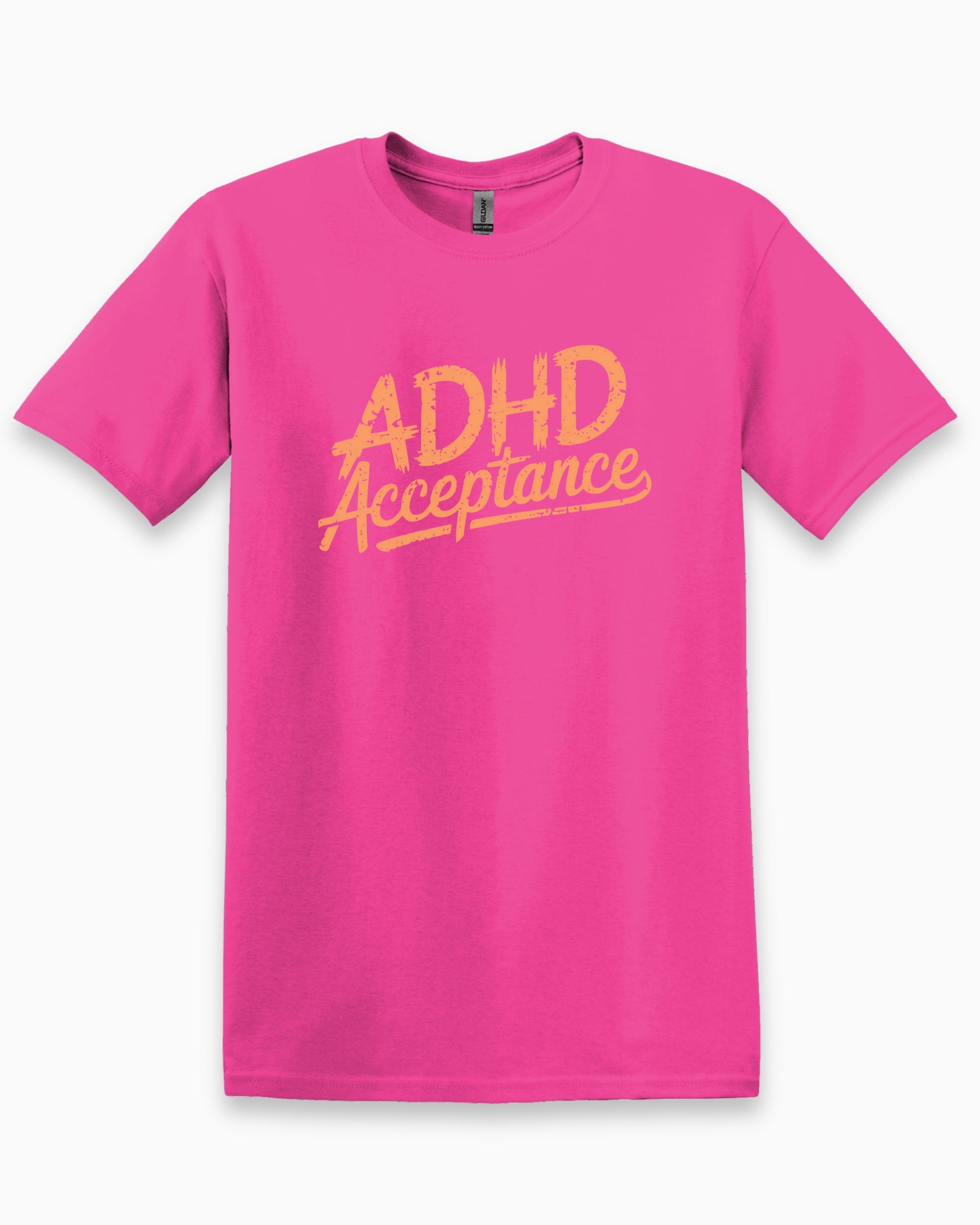 ADHD Acceptance Grunge Style Tee-Heliconia-Neurodiversity, ADHD & Autism Awareness & Acceptance T-Shirt by Daily Bloom
