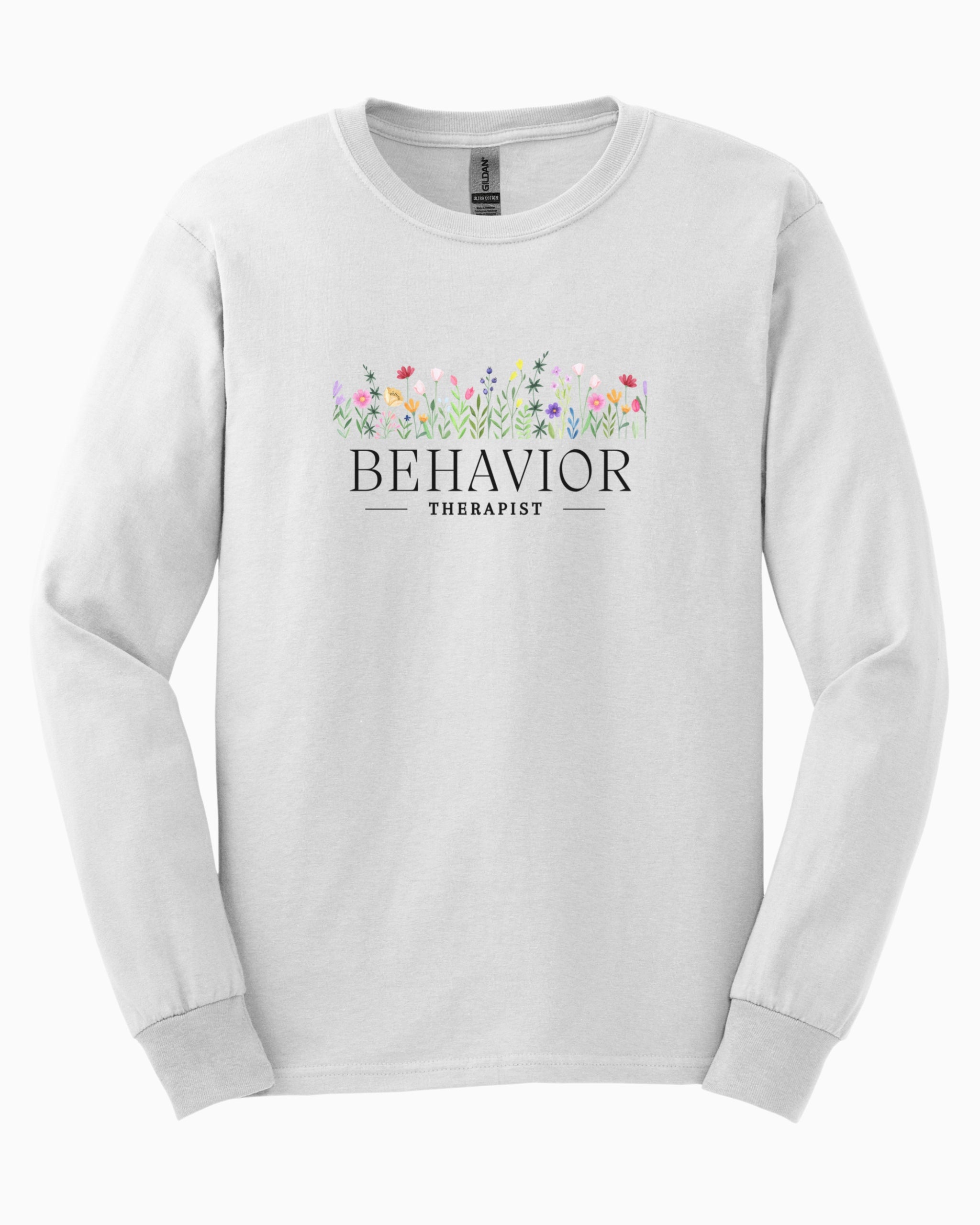 Behavior Therapist Floral Long Sleeve T-Shirt