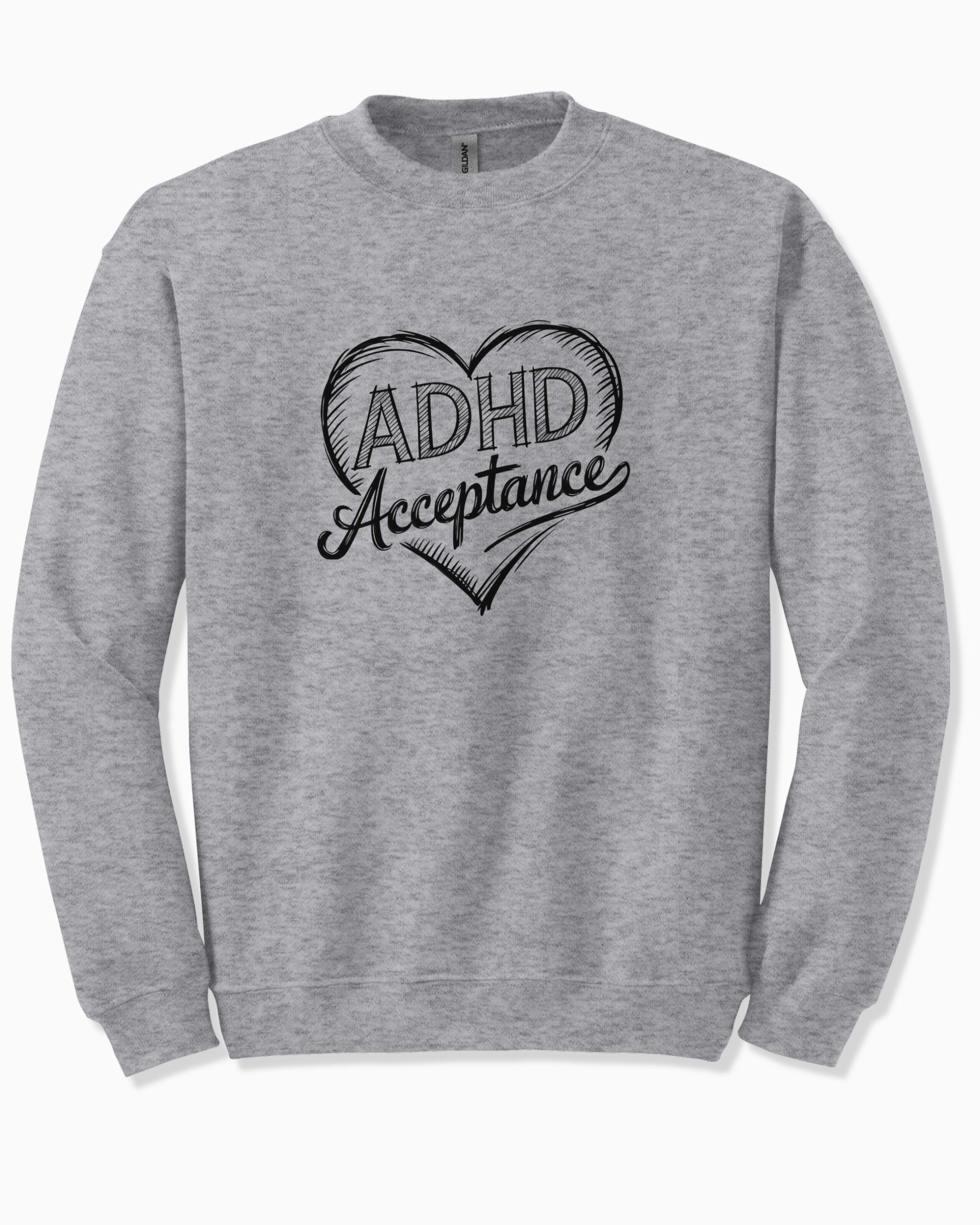 ADHD Acceptance Love Heart Sketch Sweatshirt