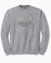 Speech Therapist Floral Sweatshirt