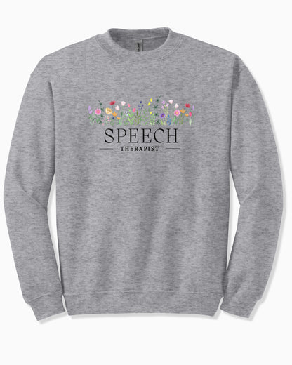 Speech Therapist Floral Sweatshirt
