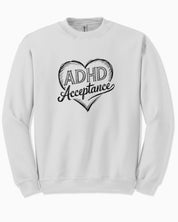 ADHD Acceptance Love Heart Sketch Sweatshirt