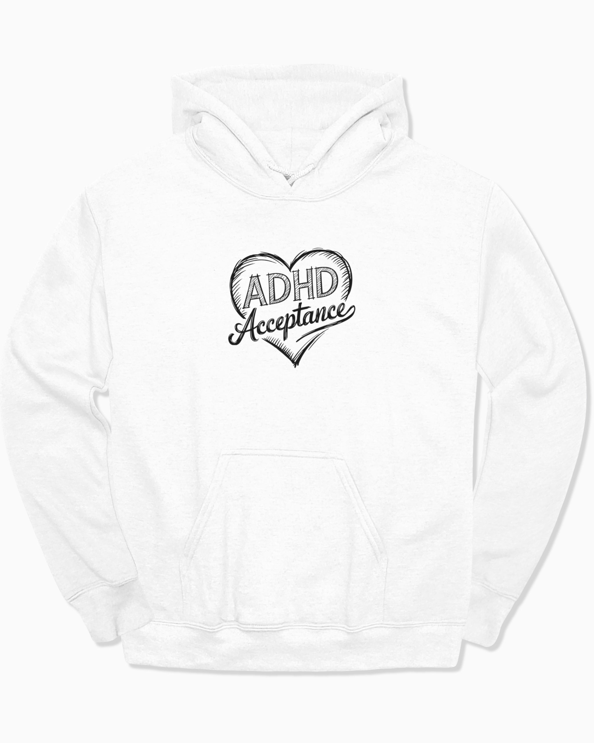 ADHD Acceptance Love Heart Sketch Hoodie