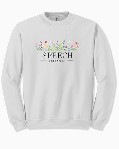Speech Therapist Floral Sweatshirt