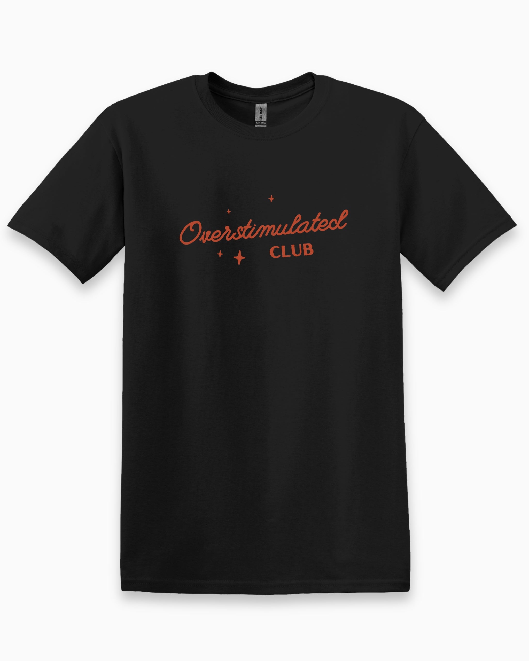 Overstimulated Club Tee-Black-Neurodiversity, ADHD & Autism Awareness & Acceptance T-Shirt by Daily Bloom