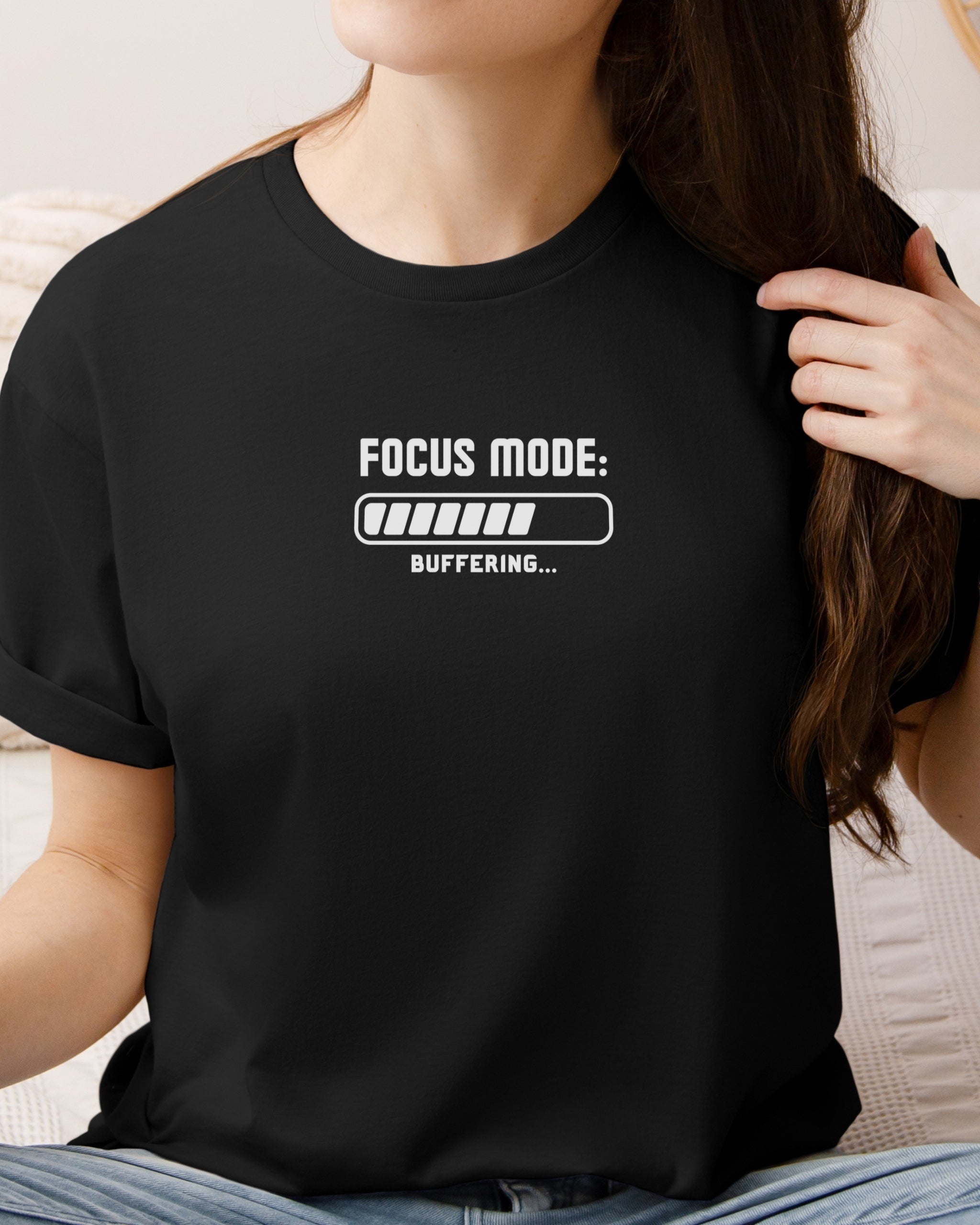 ADHD Focus Mode Buffering Tee-Neurodiversity, ADHD & Autism Awareness & Acceptance T-Shirt by Daily Bloom