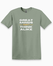 Great Minds Don't Think Alike Tee-Sage-Neurodiversity, ADHD & Autism Awareness & Acceptance T-Shirt by Daily Bloom