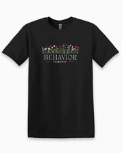 Behavior Therapist Floral Tee-Black-Neurodiversity, ADHD & Autism Awareness & Acceptance T-Shirt by Daily Bloom