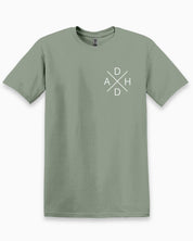 ADHD Cross Tee-Sage-Neurodiversity, ADHD & Autism Awareness & Acceptance T-Shirt by Daily Bloom