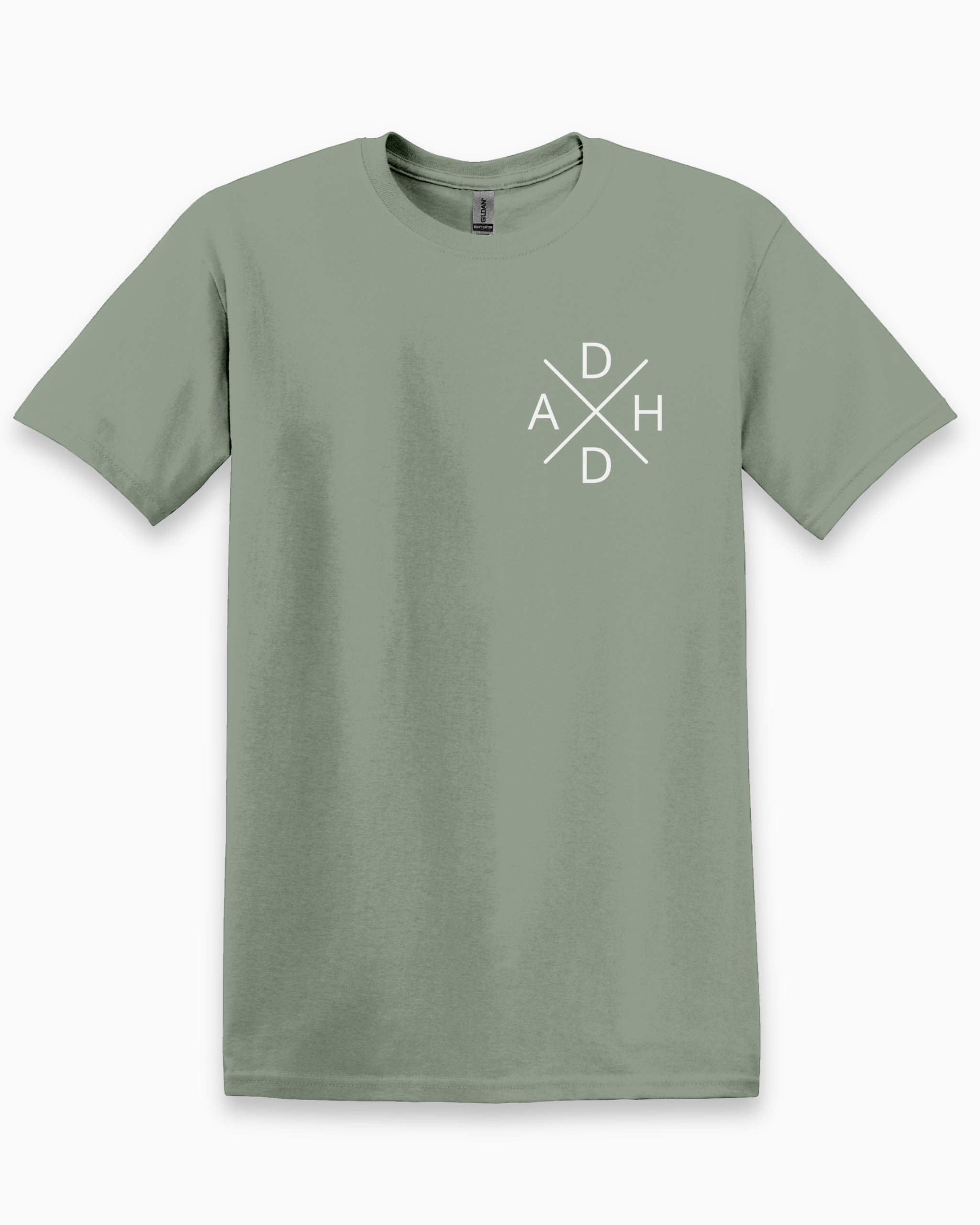 ADHD Cross Tee-Sage-Neurodiversity, ADHD & Autism Awareness & Acceptance T-Shirt by Daily Bloom