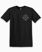 ADHD Cross Tee-Black-Neurodiversity, ADHD & Autism Awareness & Acceptance T-Shirt by Daily Bloom