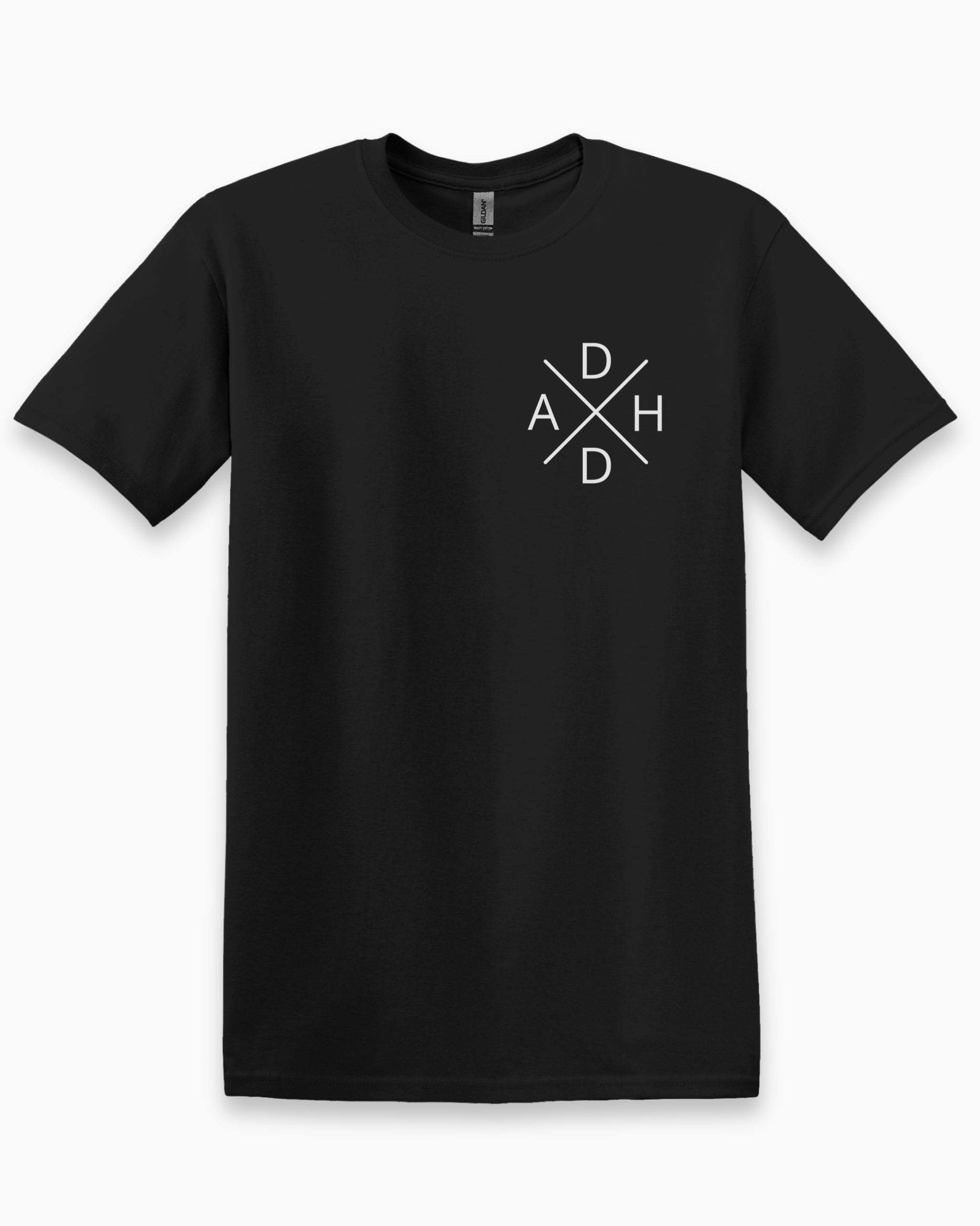 ADHD Cross Tee-Black-Neurodiversity, ADHD & Autism Awareness & Acceptance T-Shirt by Daily Bloom
