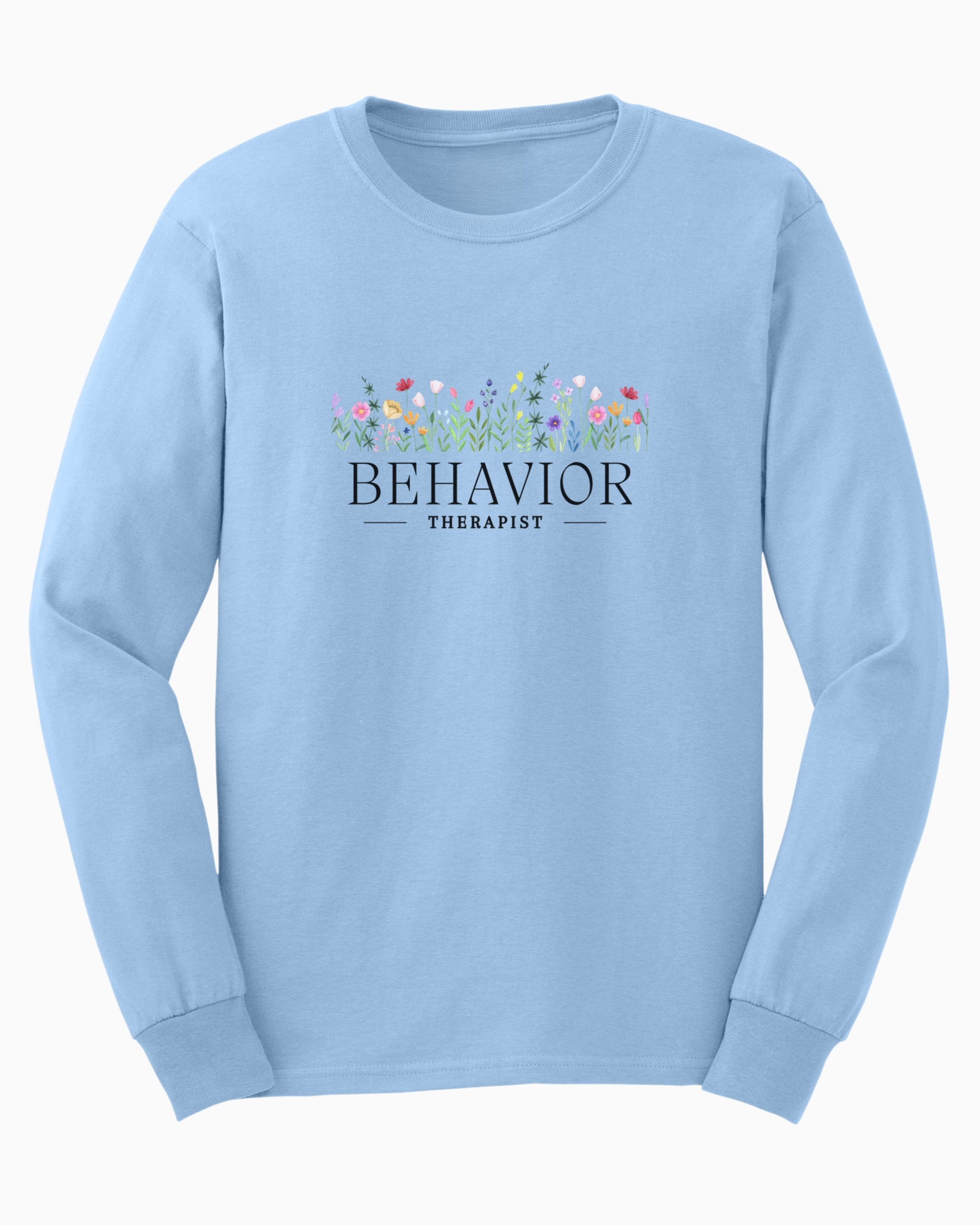 Behavior Therapist Floral Long Sleeve T-Shirt
