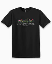 Occupational Therapist Floral Tee-Black-Neurodiversity, ADHD & Autism Awareness & Acceptance T-Shirt by Daily Bloom