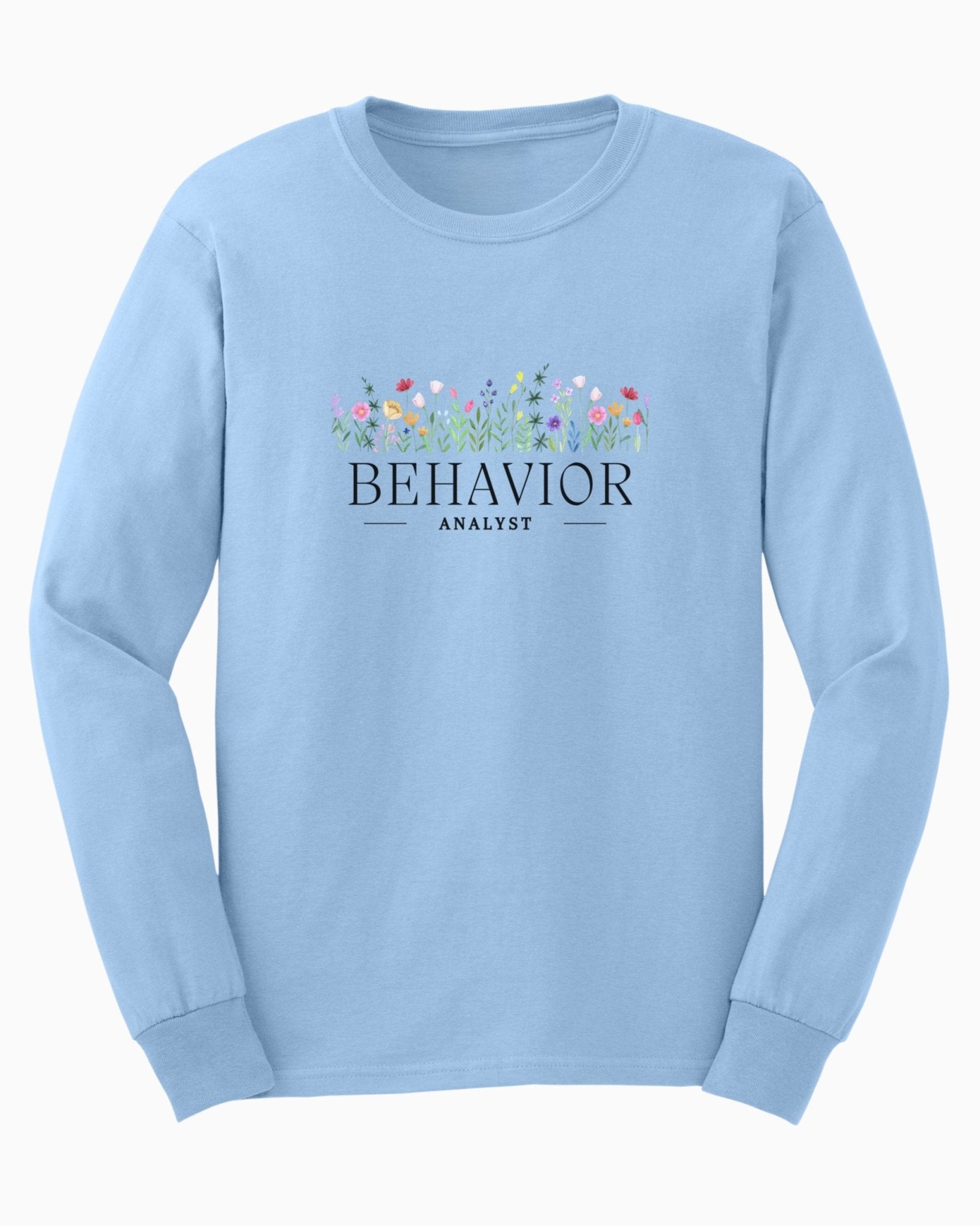Autism Long - sleeve - Behavior Analyst Floral Long Sleeve T-Shirt - Daily Bloom