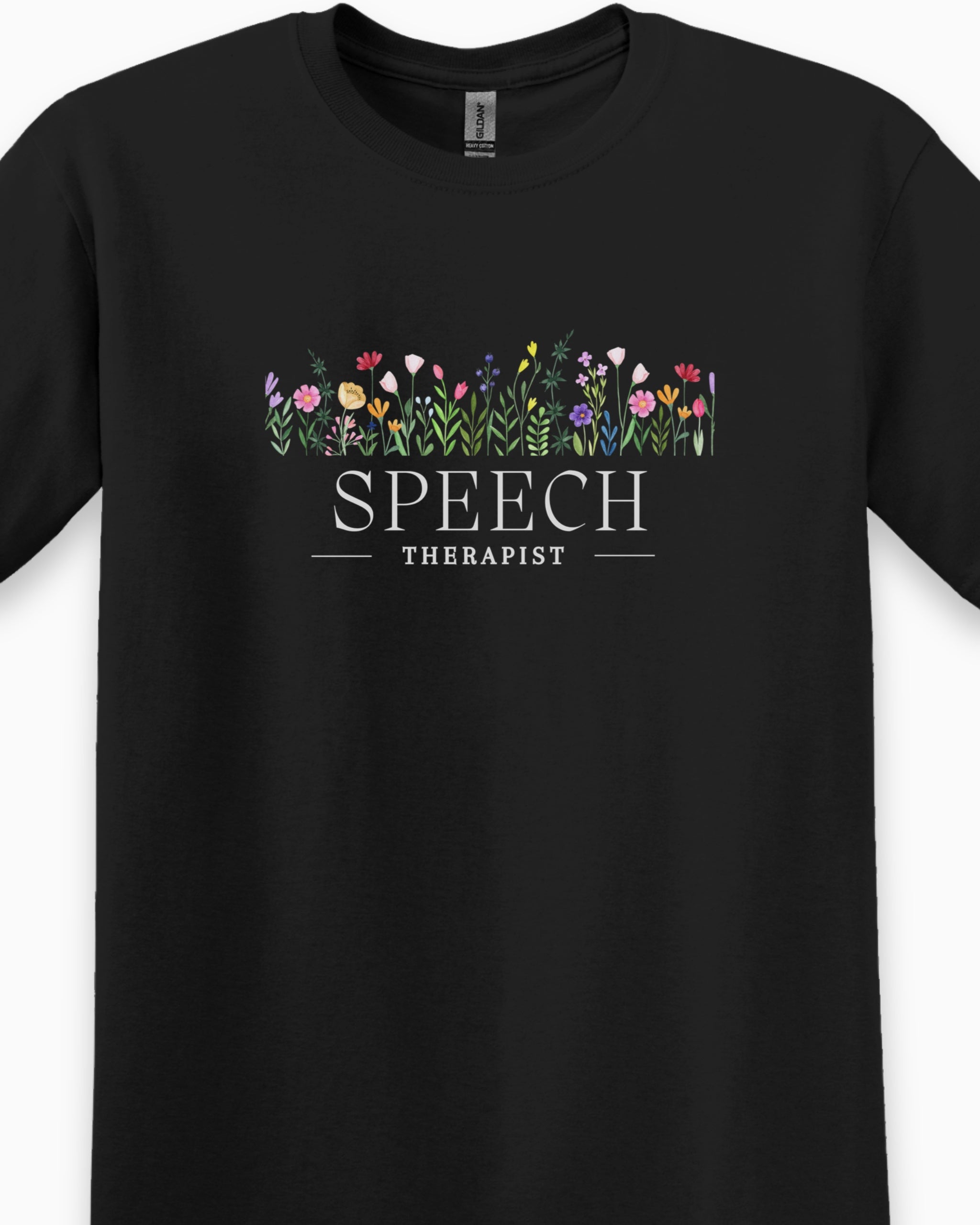 Speech Therapist Floral Tee-Neurodiversity, ADHD & Autism Awareness & Acceptance T-Shirt by Daily Bloom