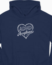 ADHD Acceptance Love Heart Sketch Hoodie