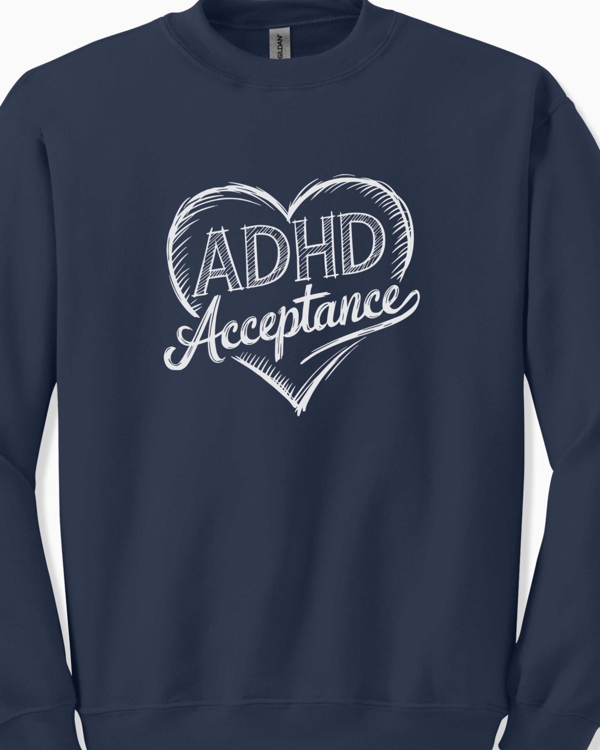 ADHD Acceptance Love Heart Sketch Sweatshirt
