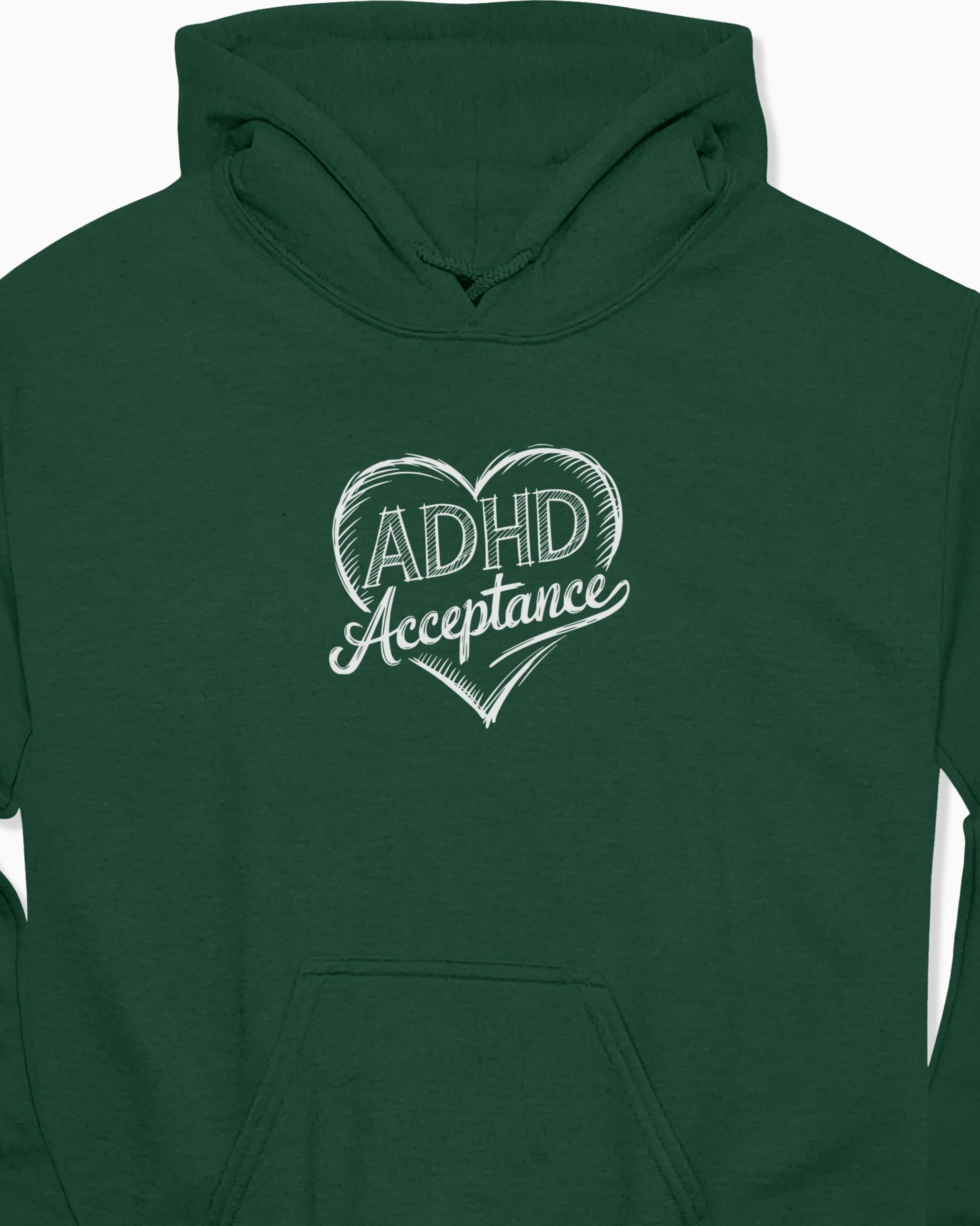 ADHD Acceptance Love Heart Sketch Hoodie