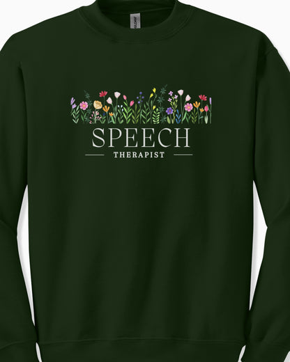 Speech Therapist Floral Sweatshirt