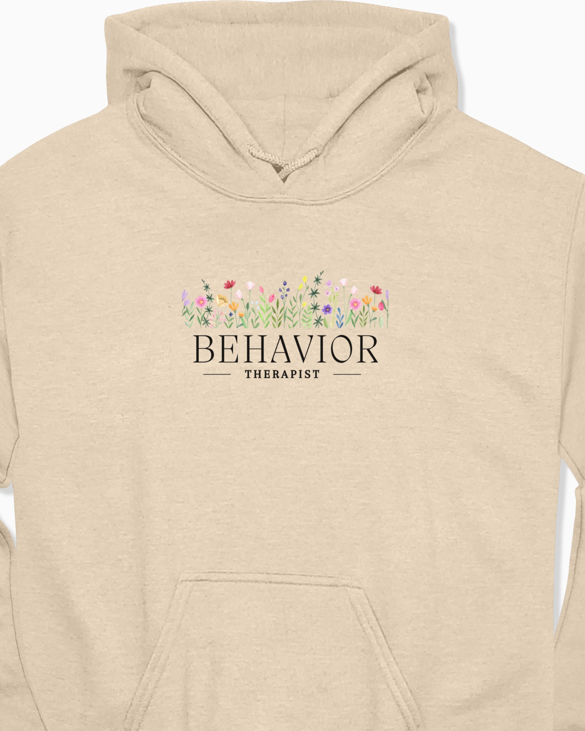 Behavior Therapist Floral Hoodie