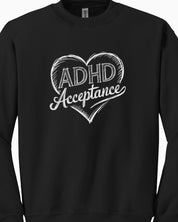 ADHD Acceptance Love Heart Sketch Sweatshirt