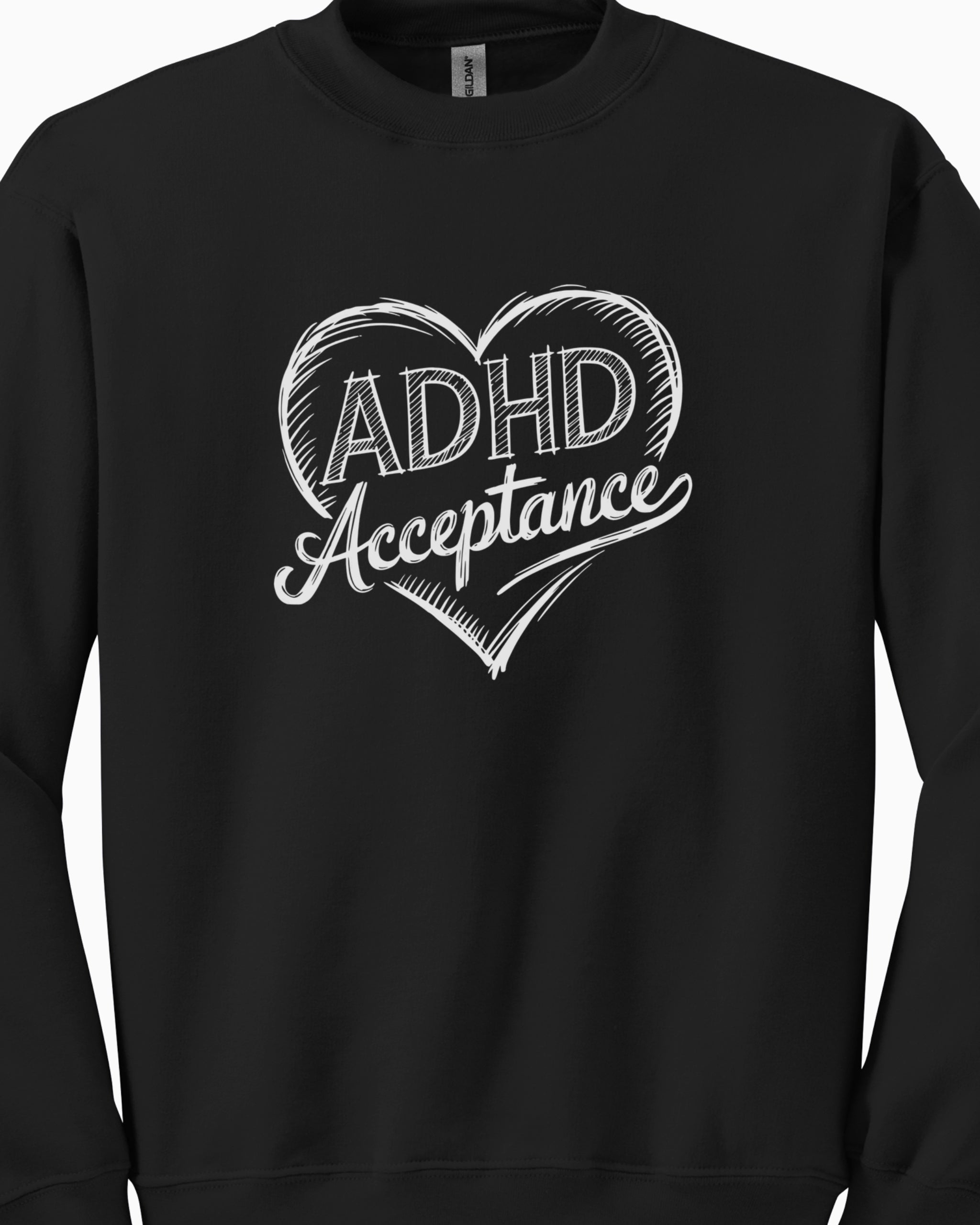 ADHD Acceptance Love Heart Sketch Sweatshirt