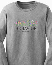 Behavior Analyst Floral Long Sleeve T-Shirt