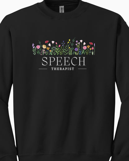 Speech Therapist Floral Sweatshirt