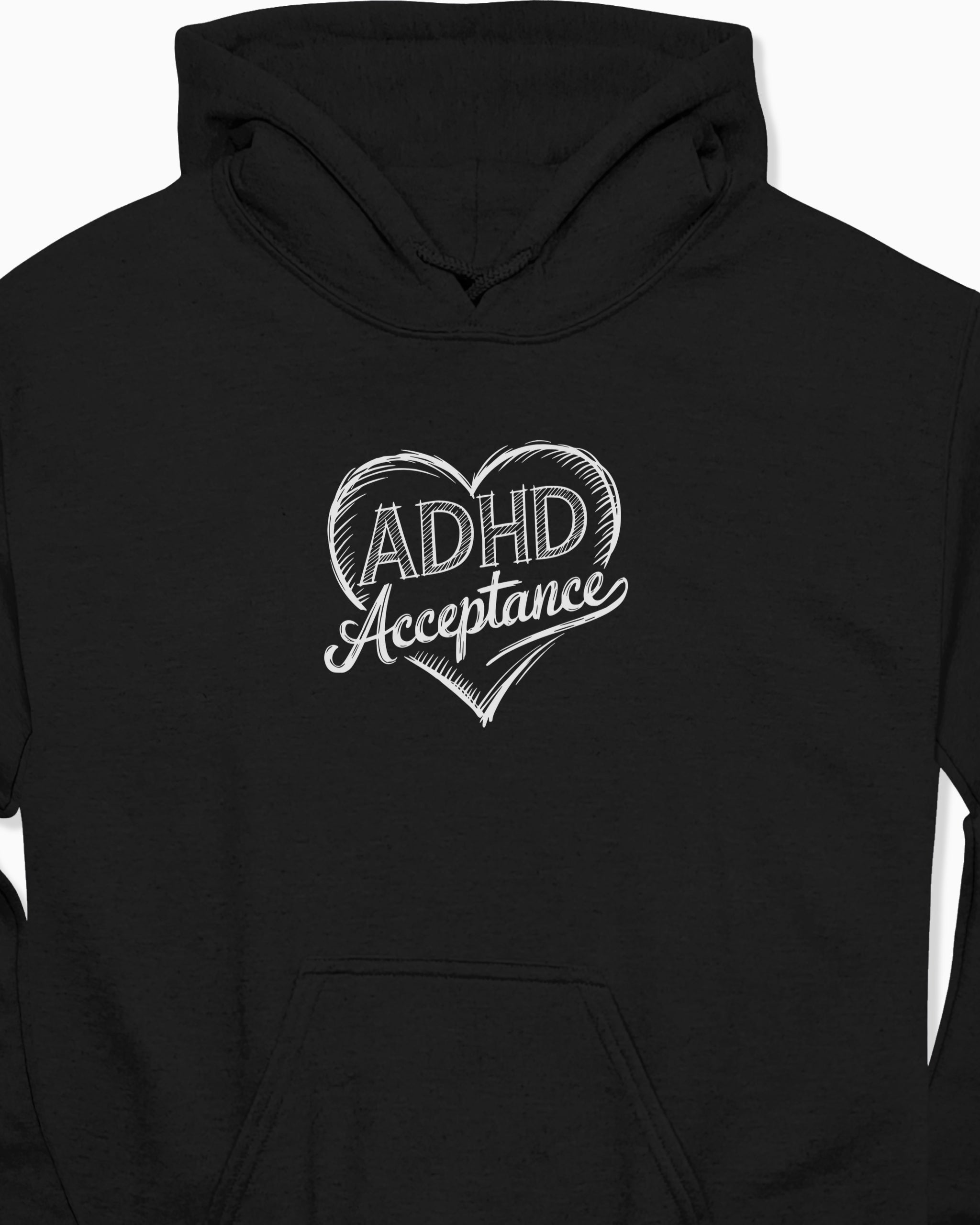 ADHD Acceptance Love Heart Sketch Hoodie