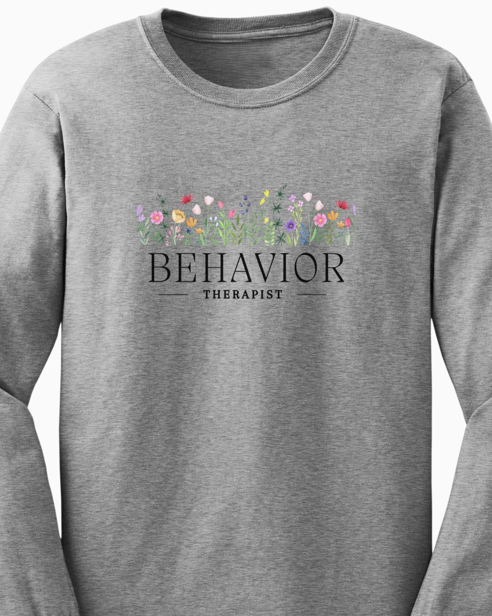 Autism Long - sleeve - Behavior Therapist Floral Long Sleeve T-Shirt - Daily Bloom