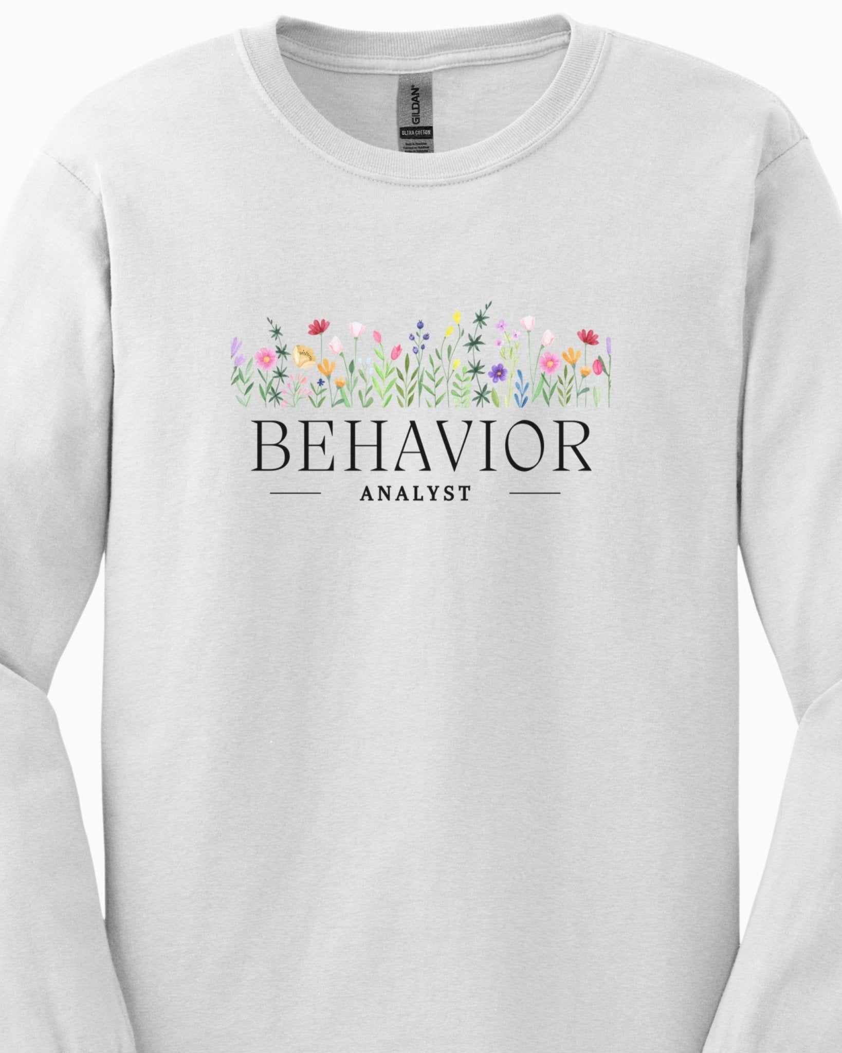 Autism Long - sleeve - Behavior Analyst Floral Long Sleeve T-Shirt - Daily Bloom