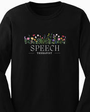 Speech Therapist Floral Long Sleeve T-Shirt