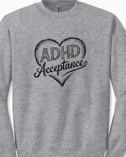 ADHD Acceptance Love Heart Sketch Sweatshirt