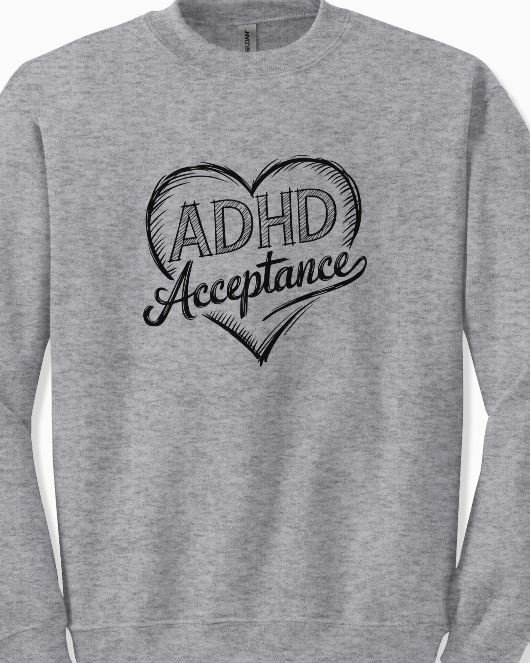 ADHD Acceptance Love Heart Sketch Sweatshirt