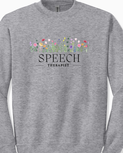 Speech Therapist Floral Sweatshirt