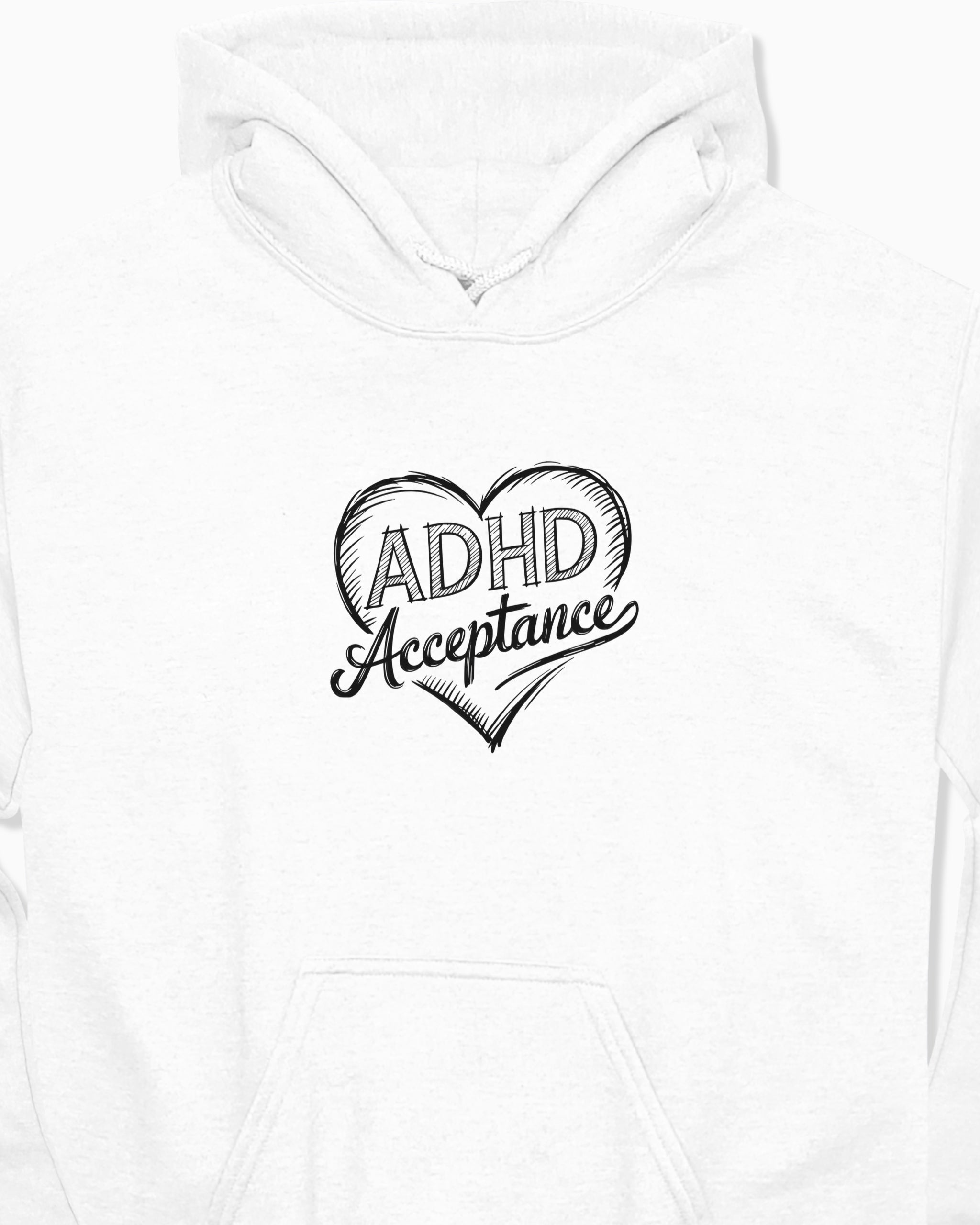 ADHD Acceptance Love Heart Sketch Hoodie