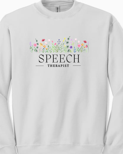 Speech Therapist Floral Sweatshirt