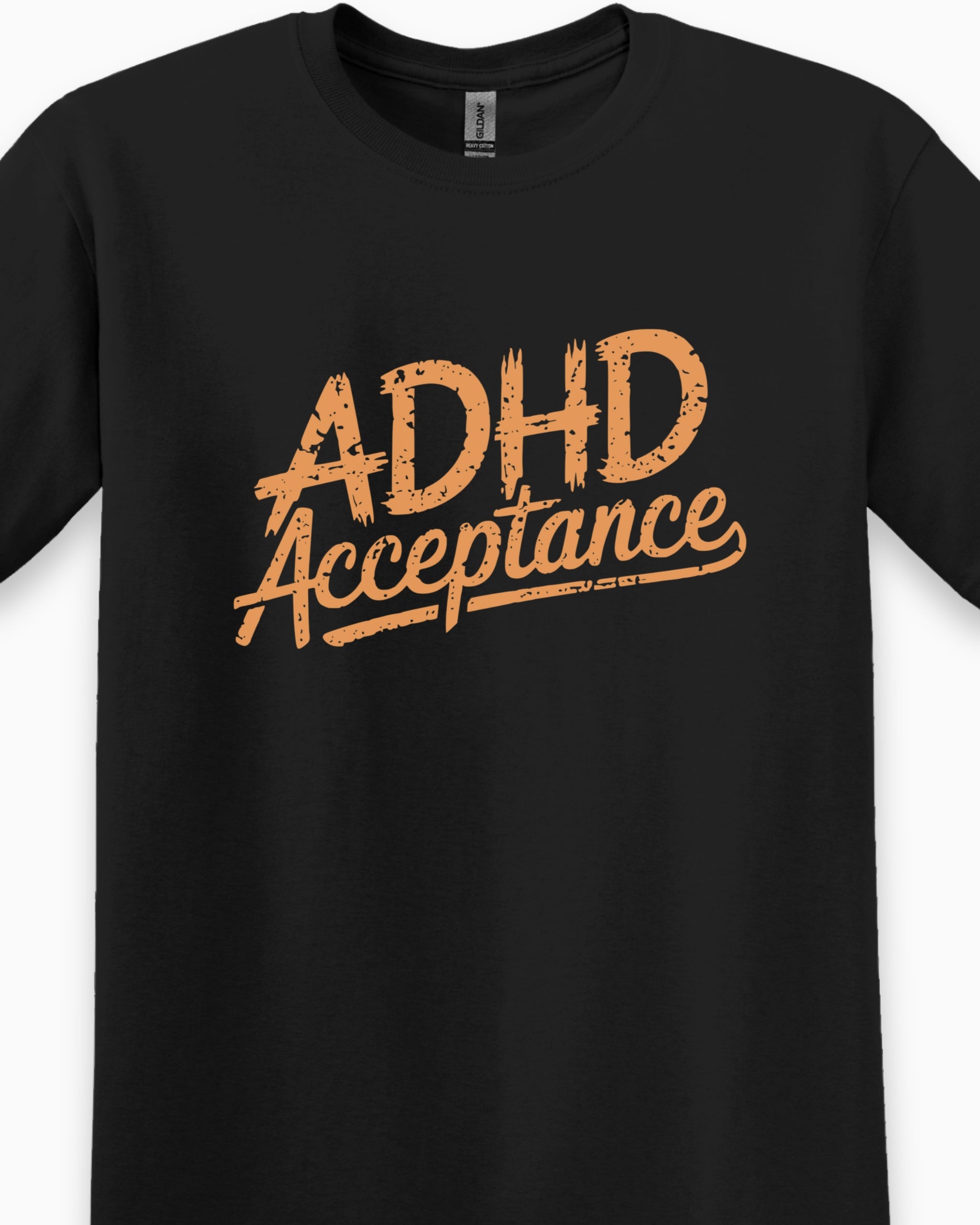 ADHD Acceptance Grunge Style Tee-Neurodiversity, ADHD & Autism Awareness & Acceptance T-Shirt by Daily Bloom