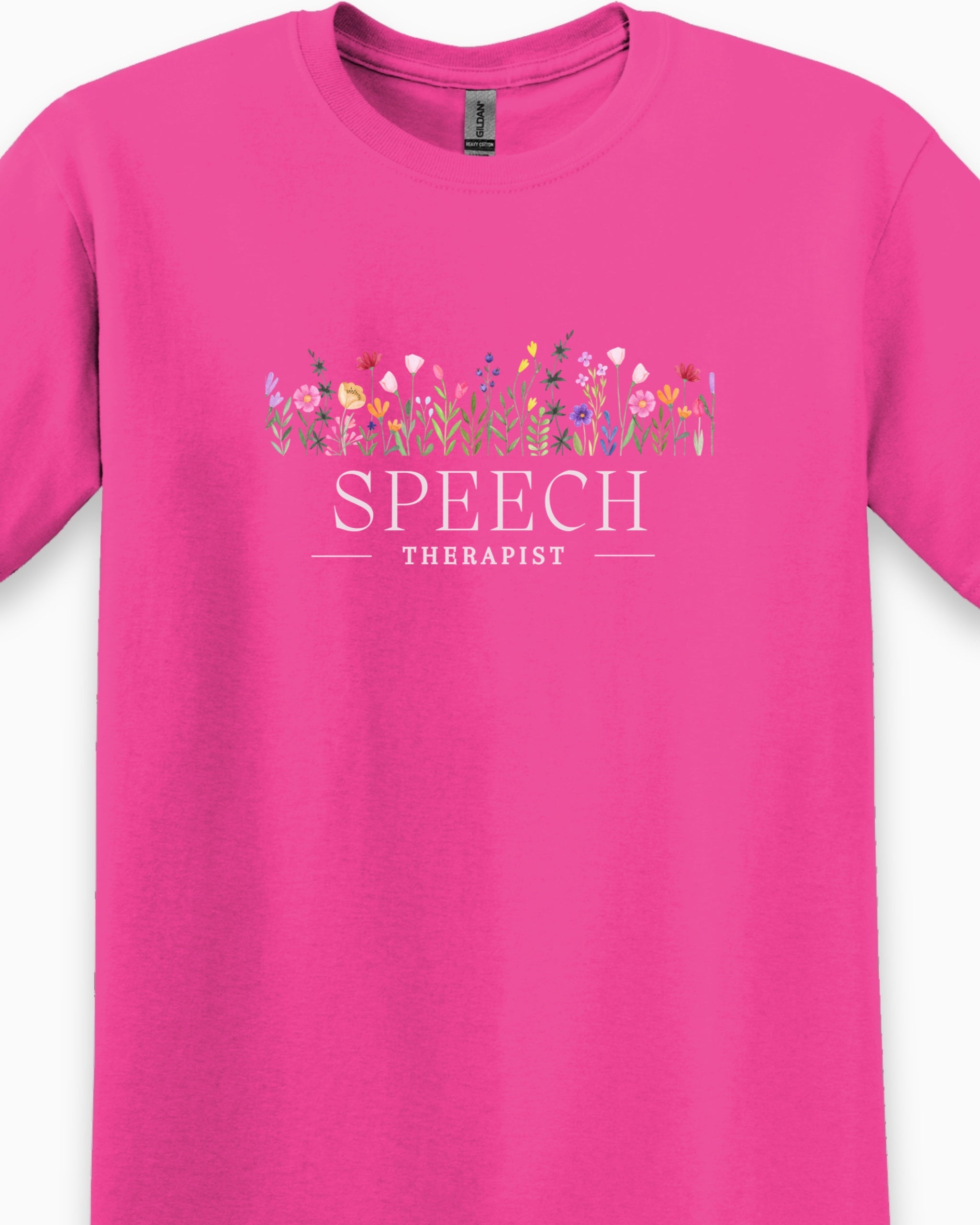 Speech Therapist Floral Tee-Neurodiversity, ADHD & Autism Awareness & Acceptance T-Shirt by Daily Bloom
