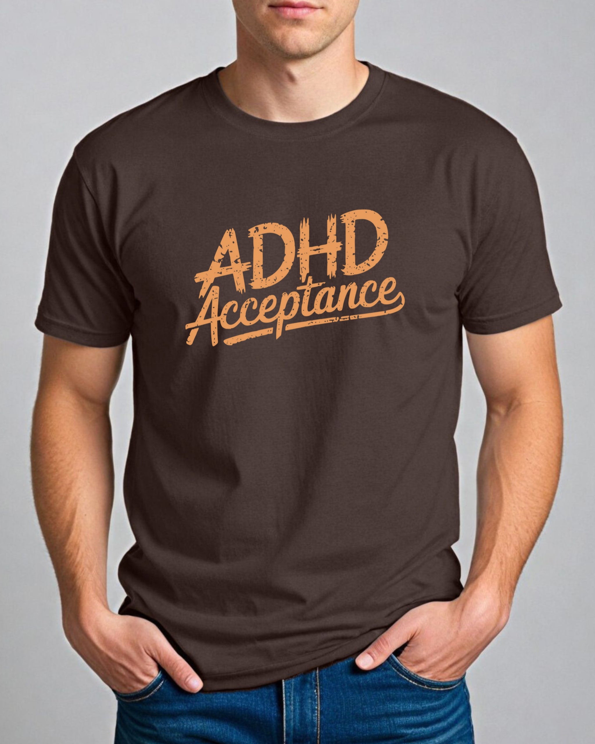 ADHD Acceptance Grunge Style Tee-Neurodiversity, ADHD & Autism Awareness & Acceptance T-Shirt by Daily Bloom