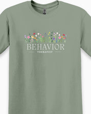 Behavior Therapist Floral Tee-Neurodiversity, ADHD & Autism Awareness & Acceptance T-Shirt by Daily Bloom