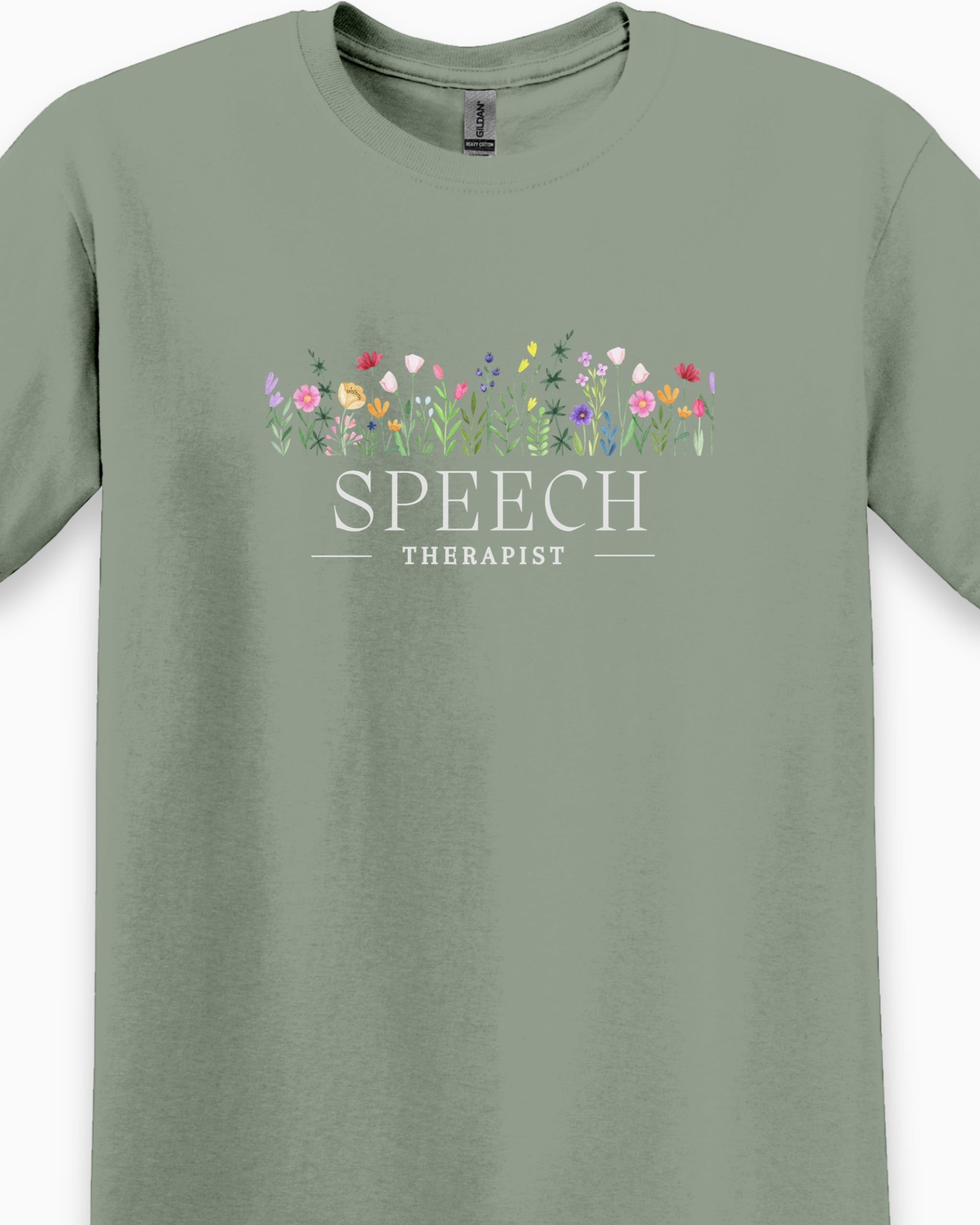 Speech Therapist Floral Tee-Neurodiversity, ADHD & Autism Awareness & Acceptance T-Shirt by Daily Bloom