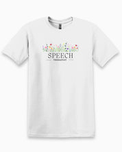 Speech Therapist Floral Tee-White-Neurodiversity, ADHD & Autism Awareness & Acceptance T-Shirt by Daily Bloom
