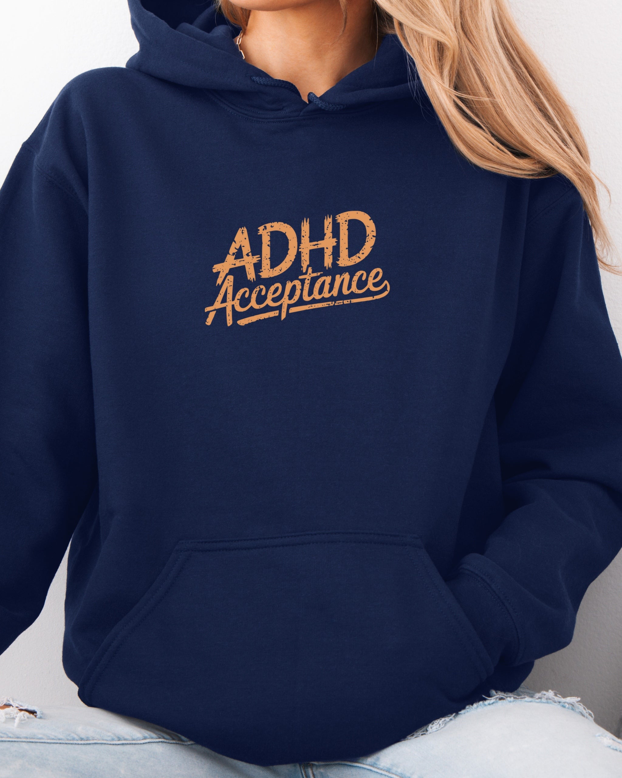 ADHD Acceptance Grunge Style Hoodie