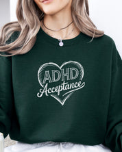 ADHD Acceptance Love Heart Sketch Sweatshirt
