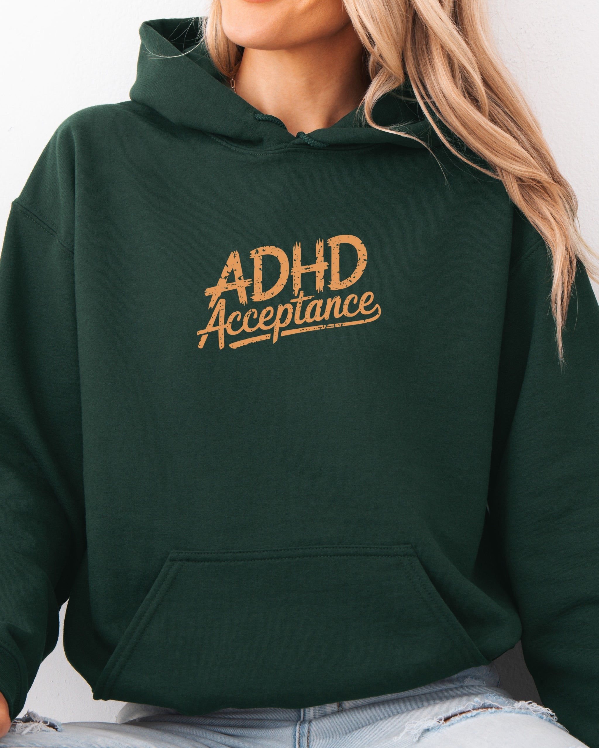 ADHD Acceptance Grunge Style Hoodie