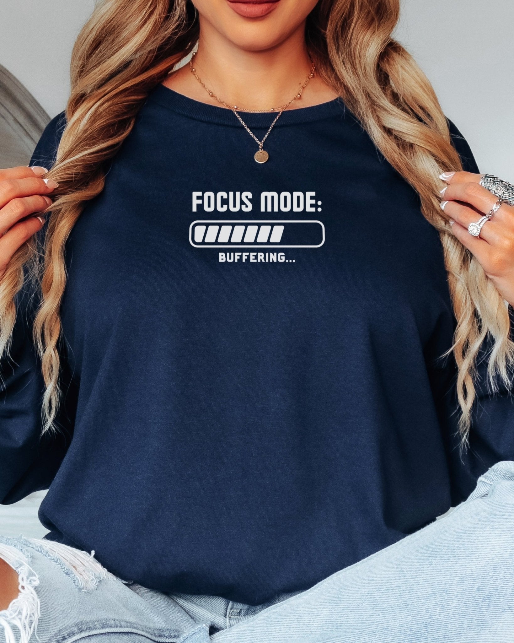 Autism Long - sleeve - ADHD Focus Mode Buffering Long Sleeve T-Shirt - Daily Bloom