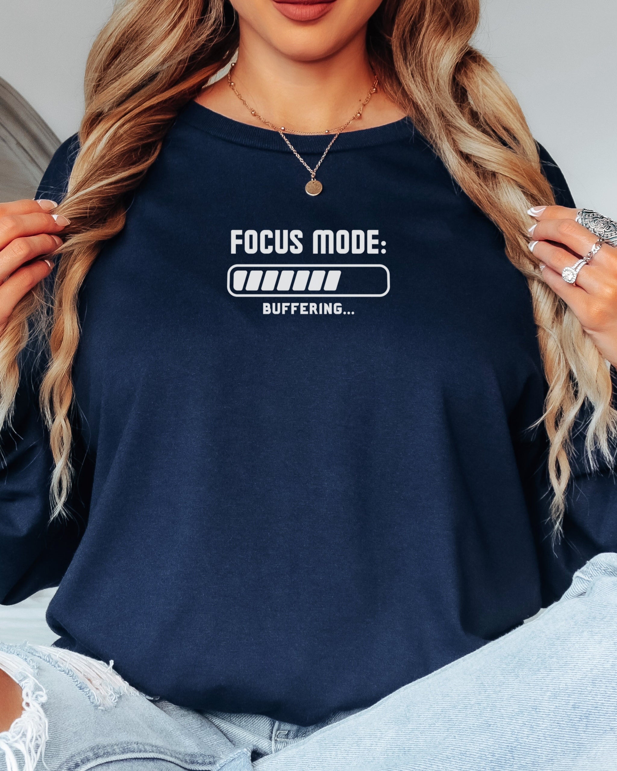 ADHD Focus Mode Buffering Long Sleeve T-Shirt