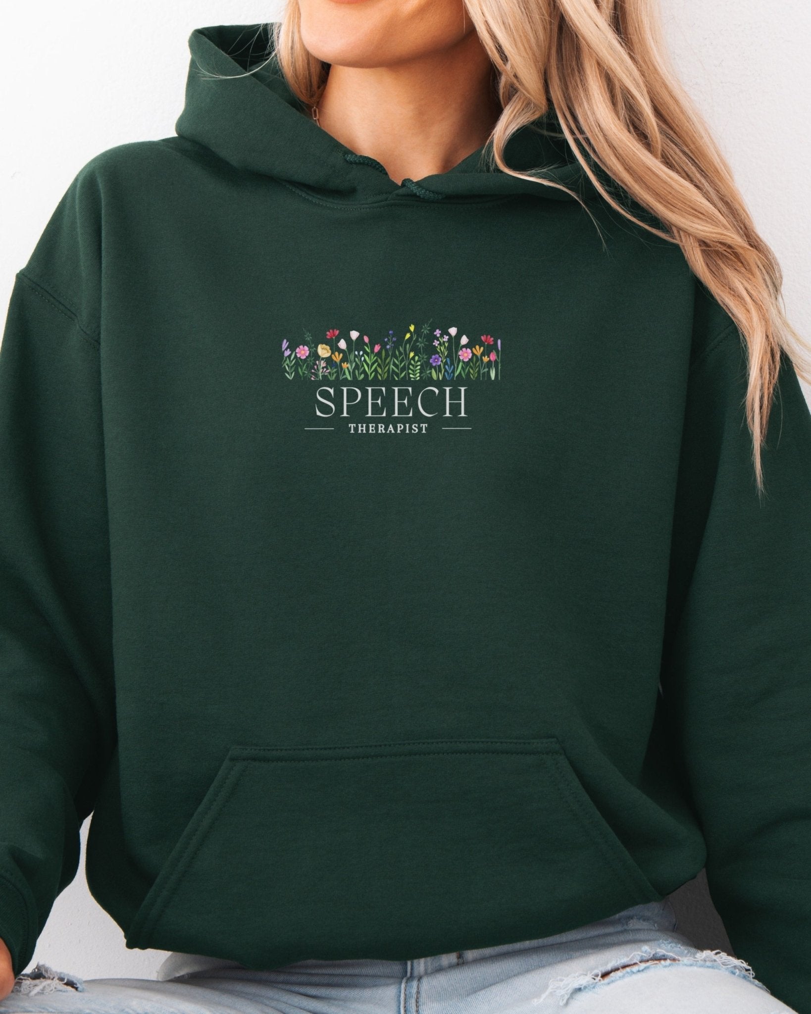 Autism Hoodie - Speech Therapist Floral Hoodie - Daily Bloom